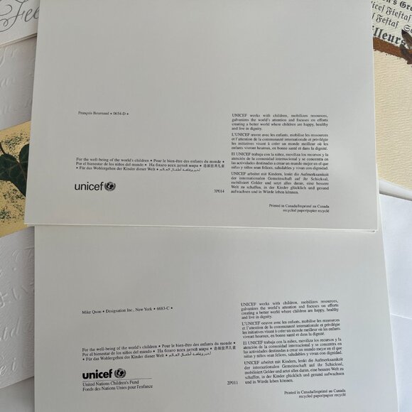 UNICEF Lot of Assorted Holiday Greeting Cards 11 Cards + 12 Env 8” x 5.5” NEW - Picture 5 of 15